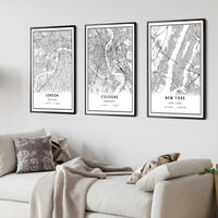 
              Cologne, Germany Modern Style Map Print 
            