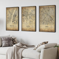 
              Albany, Georgia Vintage Style Map Print 
            