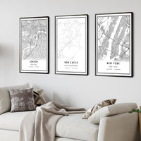 New Castle, New Hampshire Modern Map Print