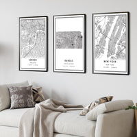 
              Kansas, United States Modern Style Map Print 
            