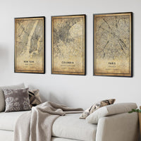Columbia, South Carolina Vintage Style Map Print 