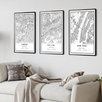 
              Cho Lon, Vietnam Modern Style Map Print 
            