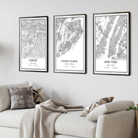 
              Staten Island, New York Modern Map Print
            