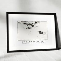 Watanabe Seitei - Flying magpies, illustration from Seitei Kacho Gafu 1890-1891