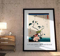 
              Utagawa Hiroshige - Camellia and Nightingale
            