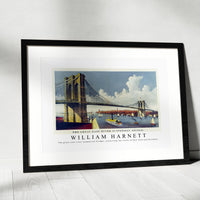 William Harnett - The great east river suspension bridge, connecting the cities of New York and Brooklyn
