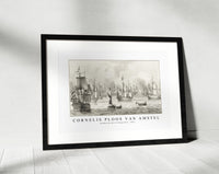 
              Cornelis ploos van amstel - Zeegezicht met oorlogsvloot-1821
            