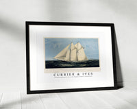 
              Currier & Ives - Chromolithograph of the yacht Sappho of New York published
            