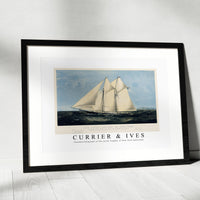 Currier & Ives - Chromolithograph of the yacht Sappho of New York published