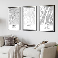 
              Matawan, New Jersey Modern Map Print 
            