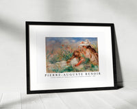 
              Pierre Auguste Renoir - Girls in the Grass Arranging a Bouquet (Fillette couchée sur l'herbe et jeune fille arrangeant un bouquet) 1890
            