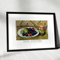 Paul Cezanne - Plate with Fruit and Pot of Preserves (Assiette avec fruits et pot de conserves) 1880-1881