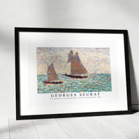 Georges Seurat - Two Sailboats at Grandcamp (Deux voiliers Ã Grandcamp) 1885