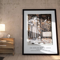 Sir Edward Burne Jones - Pyramus and Thisbe - Pyramus Draws His Sword to Slay Himself (1866)