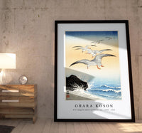 
              Ohara Koson - Five seagulls above turbulent sea (1900 - 1930) by Ohara Koson (1877-1945)
            