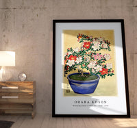 
              Ohara Koson - Blooming azalea in blue pot (1920 - 1930)
            