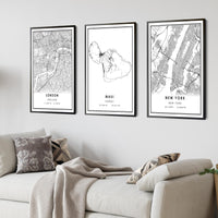 
              Maui, Hawaii Modern Map Print 
            