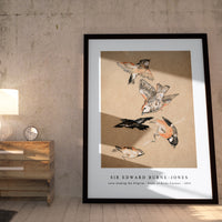 Sir Edward Burne Jones - Love leading the Pilgrim - Study of Birds Finches (1897)