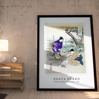 Ogata Gekko - Flower Arranging in the Garden (1896)