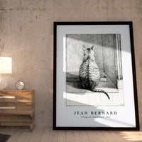Jean Bernard - Sitting cat, from behind (1812)