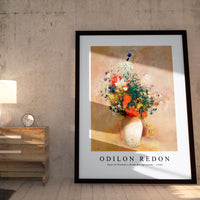 Odilon Redon - Vase of Flowers (Pink Background) (1906)