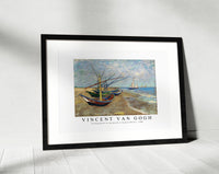 
              Vincent Van Gogh - Fishing Boats on the Beach at Saintes-Maries 1888
            