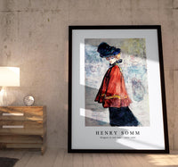 
              Henry Somm - Elegant in red cape (1890-1900)
            