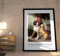 
              Conradijn Cunaeus - Two dogs by a kennel by Conradijn Cunaeus 1828-1895
            