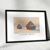 Claude Monet - Wheatstacks, Snow Effect, Morning 1891