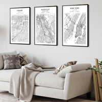 
              Rockville, Maryland Scandinavian Map Print 
            