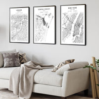 
              Corpus Christi, Texas Scandinavian Map Print 
            