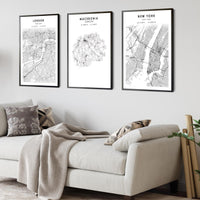 
              Macedonia Scandinavian Style Map Print 
            