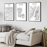 
              Louisiana, United States Scandinavian Style Map Print 
            