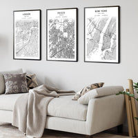 
              Frisco, Texas Scandinavian Map Print 
            