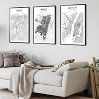 
              Bogota Colombia Scandinavian Map Print 
            