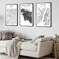 
              Greater Los Angeles, California Scandinavian Map Print 
            