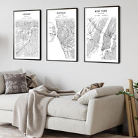 
              Buffalo, New York Scandinavian Map Print 
            