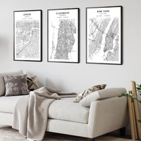 
              Clearwater, Florida Scandinavian Map Print 
            