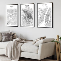 Bremen, Germany Scandinavian Style Map Print 