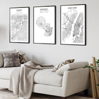 
              Paraguay Scandinavian Style Map Print 
            