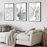 
              El Paso, Texas Scandinavian Map Print 
            