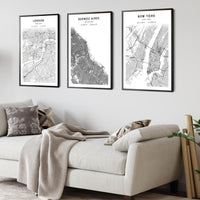 
              Buenos Aires, Argentina Scandinavian Style Map Print 
            