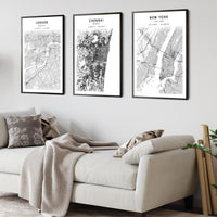 
              Chennai, India Scandinavian Style Map Print 
            