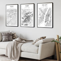 
              Ottawa, Ontario Scandinavian Style Map Print 
            