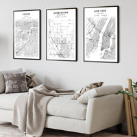 
              Germantown, Wisconsin Scandinavian Map Print 
            