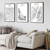 
              Idaho, United States Scandinavian Style Map Print 
            