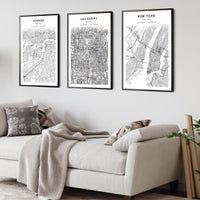 
              Las Vegas, Nevada Scandinavian Map Print 
            