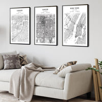 
              Denver, Colorado Scandinavian Map Print 
            
