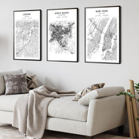 
              Addis Ababa, Ethiopia, South Africa Scandinavian Style Map Print 
            