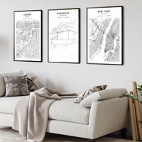 Boardman, Oregon Scandinavian Map Print 